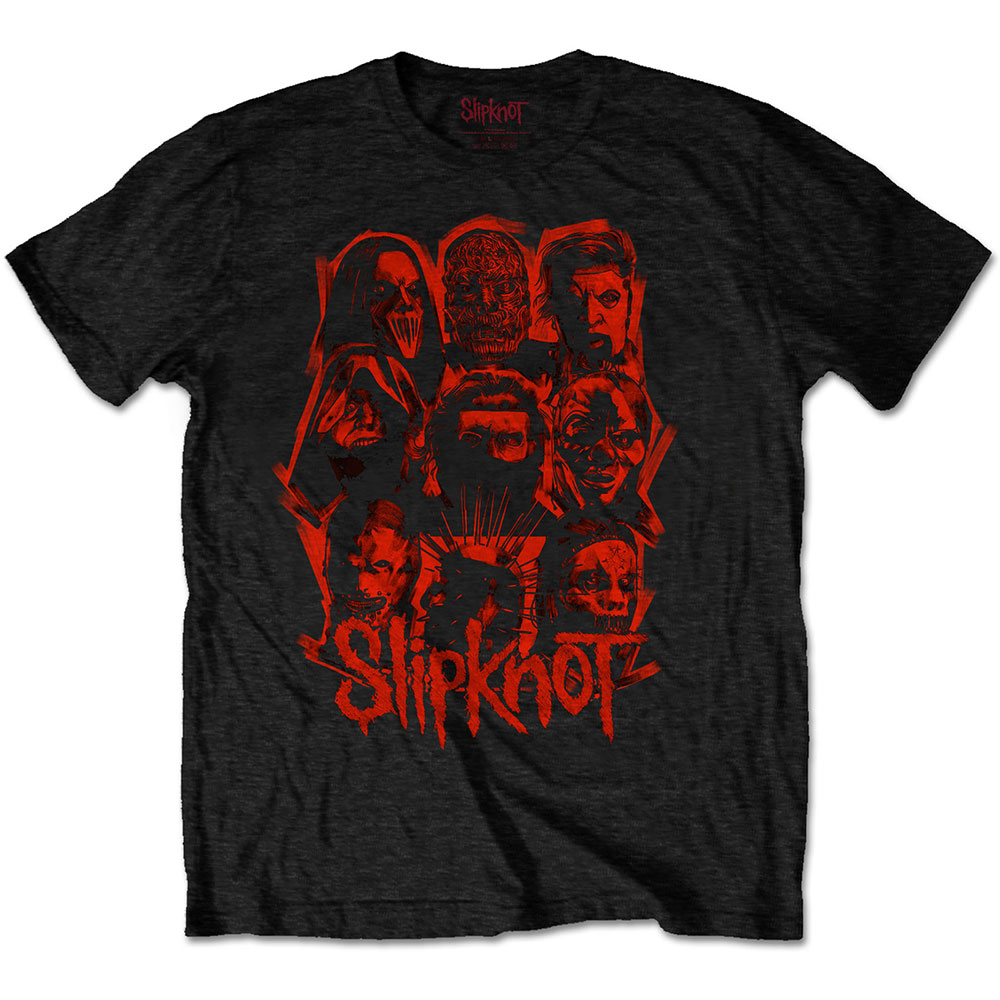 SLIPKNOT - WANYK Red Patch - Black T-Shirt (Back Print)